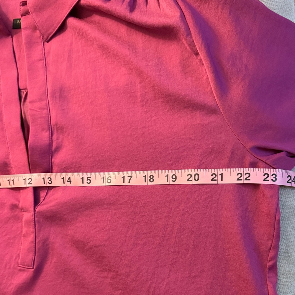 Banana Republic Volume Sleeve V-Neck Blouse Berry Size Large - Picture 4 of 10